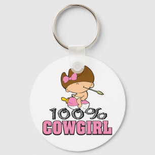 100% Cowgirl Key Ring