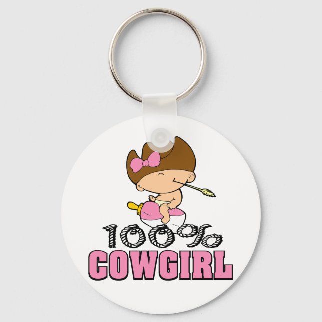 100% Cowgirl Key Ring (Front)