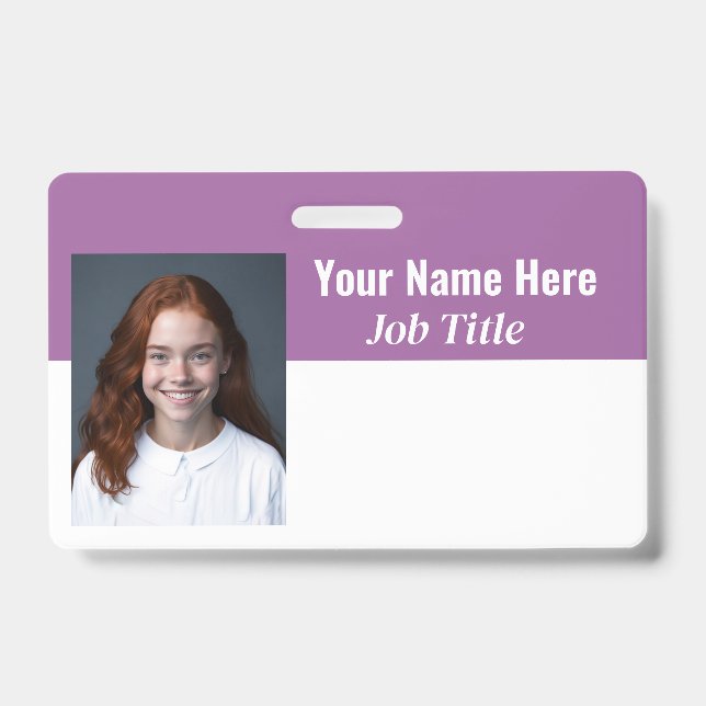 100% Customisable Employee Badge ID Badge (Front)