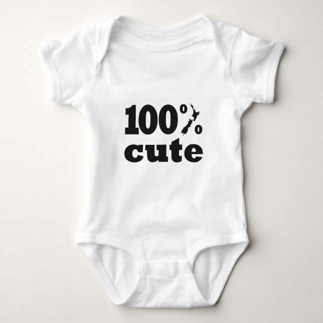 100% Cute Kiwi Baby Bodysuit (Front)
