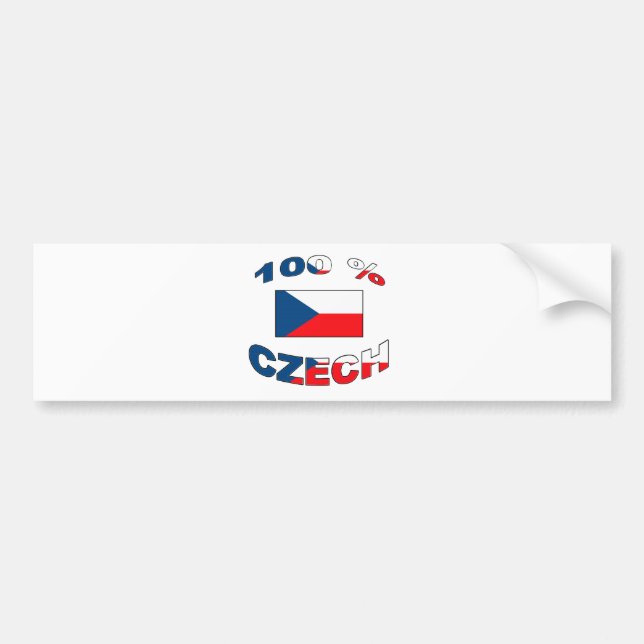 100% Czech Bumper Sticker (Front)