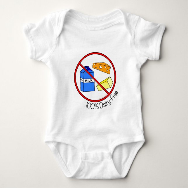 100% Dairy Free Baby Bodysuit (Front)