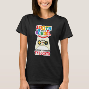 100 Day of School Achievement Unlocked Gamer T-Shirt