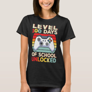 100 Day Of School Funny Gamer Video Games Boys 100 T-Shirt