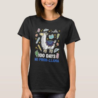 100 Day Of School No Prob Llama Outfits 100th Days T-Shirt