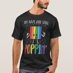 100 Days And Still Poppin 100 Days of School Kids  T-Shirt