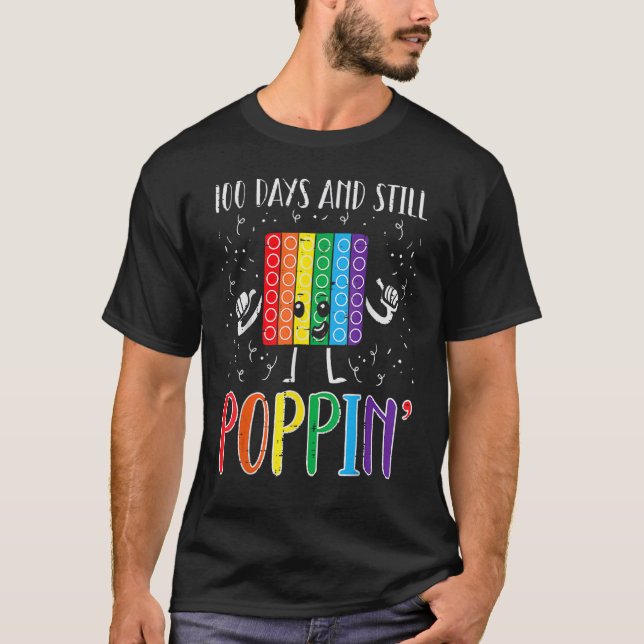 100 Days And Still Poppin 100 Days of School Kids  T-Shirt (Front)