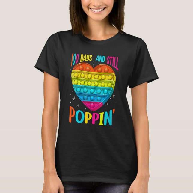 100 Days And Still Poppin 100th Day Of School Boys T-Shirt (Front)