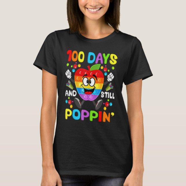 100 Days And Still Poppin 100th Day Of School Boys T-Shirt (Front)