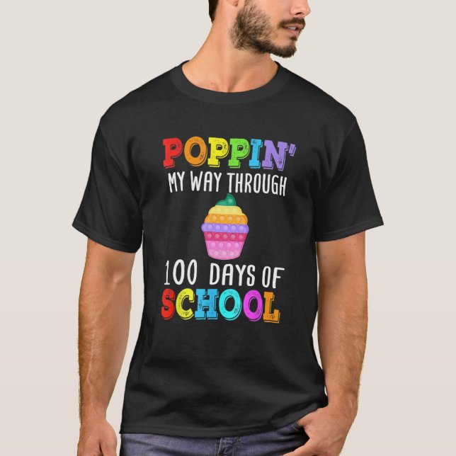 100 Days And Still Poppin 100th Day Of School Boys T-Shirt (Front)