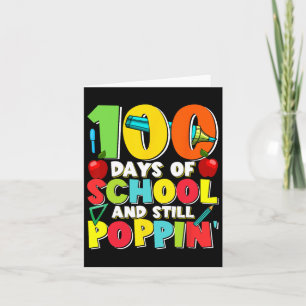 100 Days And Still Poppin Kids Costume 100th Day O Card
