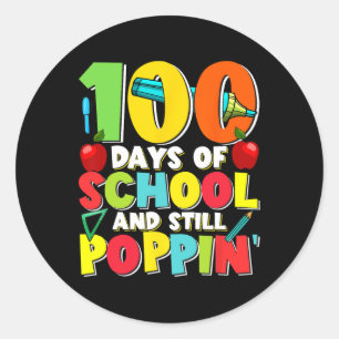 100 Days And Still Poppin Kids Costume 100th Day O Classic Round Sticker