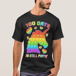 100 Days And Still Poppin  Unicorn 100 Days Of Sch T-Shirt