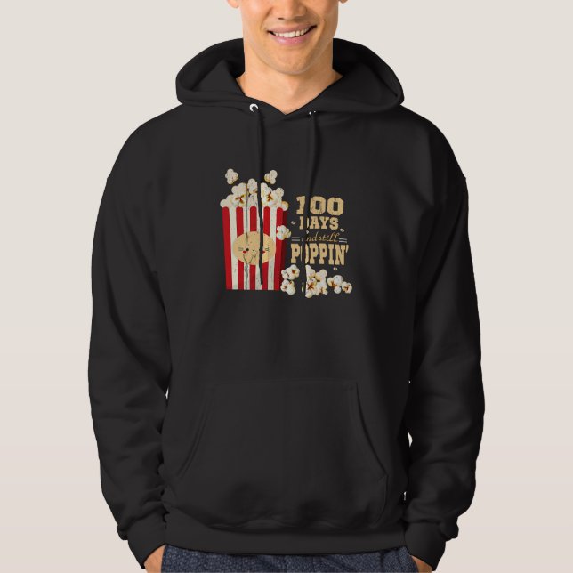 100 days and still popping popcorn girls and boys  hoodie (Front)