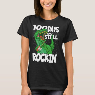 100 Days And Still Rockin - 100 Days Of School Din T-Shirt