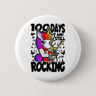 100 Days And Still Rocking - 100 Days Of School Un 6 Cm Round Badge