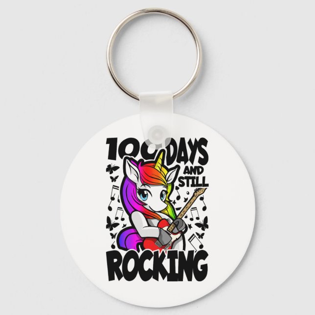 100 Days And Still Rocking - 100 Days Of School Un Key Ring (Front)