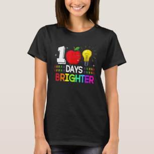 100 Days Brighter 100 Days Of School Teacher Kids  T-Shirt