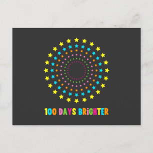 100 Days Brighter 100th Day Of School Holiday Postcard