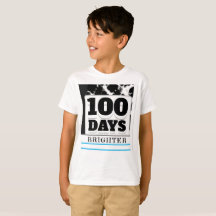 100 Days Brighter 100th Day School Black White