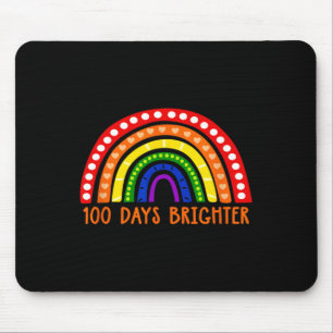 100 Days Brighter Fun Teacher 100th Day Of School Mouse Mat