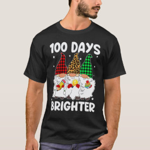 100 Days Brighter Gnomes Student Teacher 100th Day T-Shirt