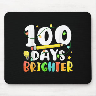 100 Days Brighter Happy 100th Day Of School Mouse Mat