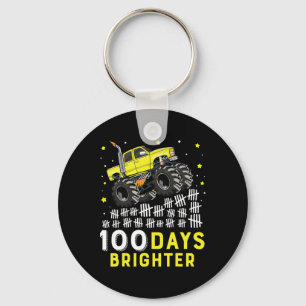 100 Days Brighter Monster Truck 100 Days Of School Key Ring