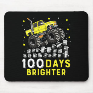 100 Days Brighter Monster Truck 100 Days Of School Mouse Mat