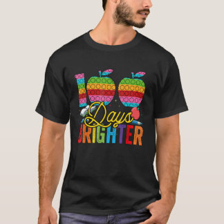 100 Days Brighter Popping For Teachers And Kids St T-Shirt