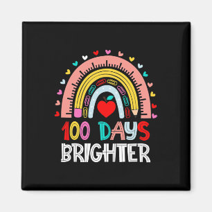 100 Days Brighter Rainbow 100th Day of School Teac Magnet
