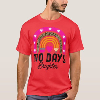 100 Days Brighter Rainbow Leopard T-Shirt