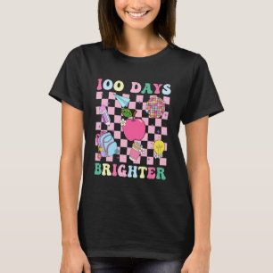100 Days Brighter Retro Disco 100th Day of School  T-Shirt
