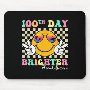 100 Days Brighter Smile Face 100th Day Of School Mouse Mat