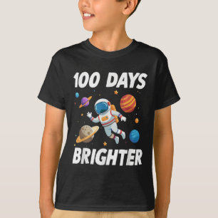 100 Days Brighter Space Astronaut 100th Day Of T-Shirt