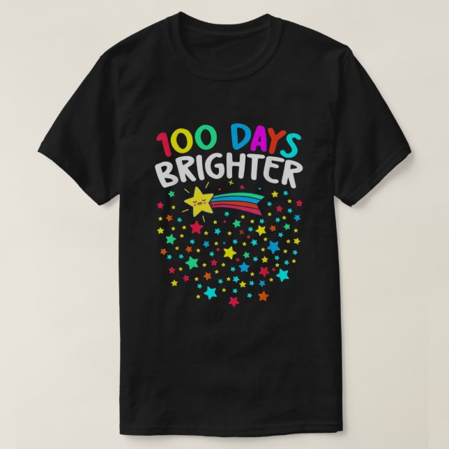 100 Days Brighter Stars T-Shirt (Design Front)