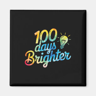 100 Days Brighter Teacher Kids 100th Day Of Magnet