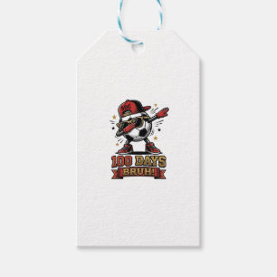 100 Days Bruh Soccer Dabbing Shirt Design_1 Gift Tags