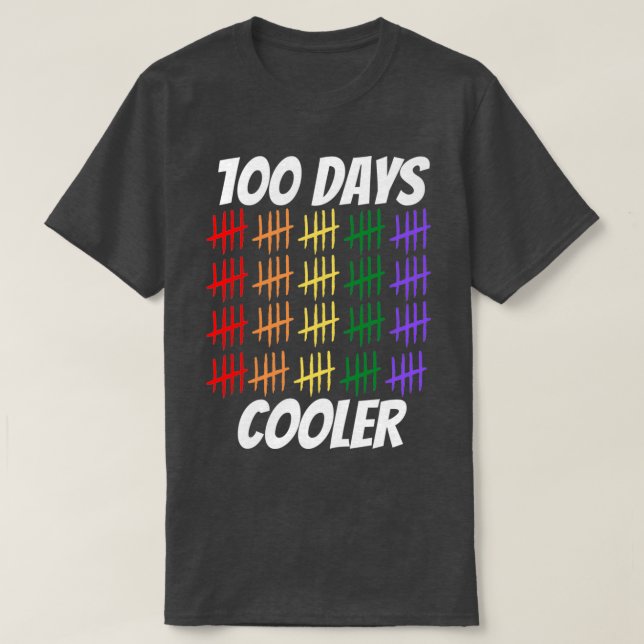 100 Days Cooler Happy 100th Day Of School 100th Da T-Shirt (Design Front)