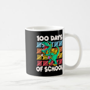 100 Days Dinosaur Trex Boys Kids 100th Day Of Scho Coffee Mug