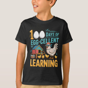 100 Days Egg-stra Smarter Funny Chicken 100th Day T-Shirt
