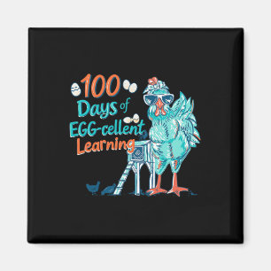 100 Days Egg-stra Smarter Teacher Kids 100th Day O Magnet