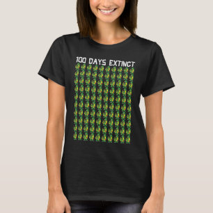 100 Days Extinct Dinosaur rex 100 Days of School B T-Shirt