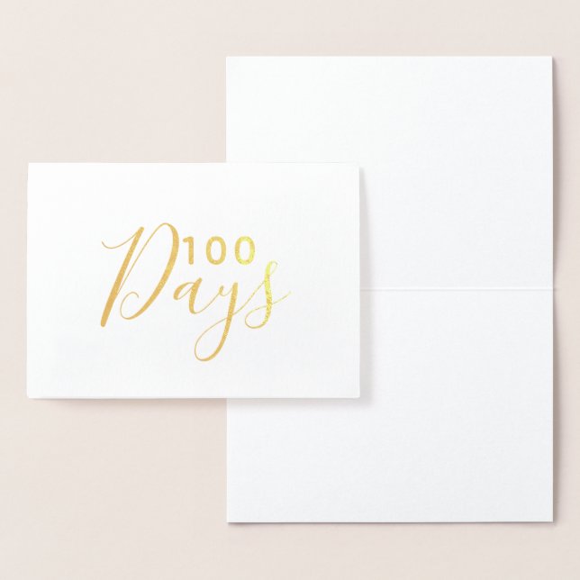 100 Days Foil Card (Display)