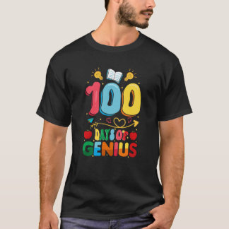 100 Days Genius 100th Day of School Teacher T-Shirt