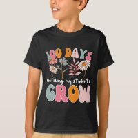 100 Days Growing Boho Flowers Teacher 100th Day Of