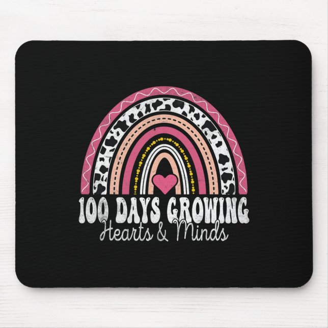 100 Days Growing Hearts And Minds Elementary Schoo Mouse Mat (Front)