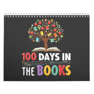 100 Days in the Books Days Of School Book Teacher Calendar