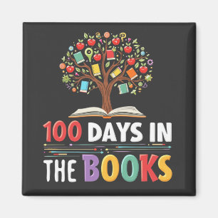 100 Days in the Books Days Of School Book Teacher Magnet