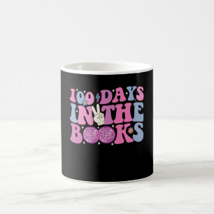 100 Days In The Books Disco Ball Groovy Retro Coffee Mug